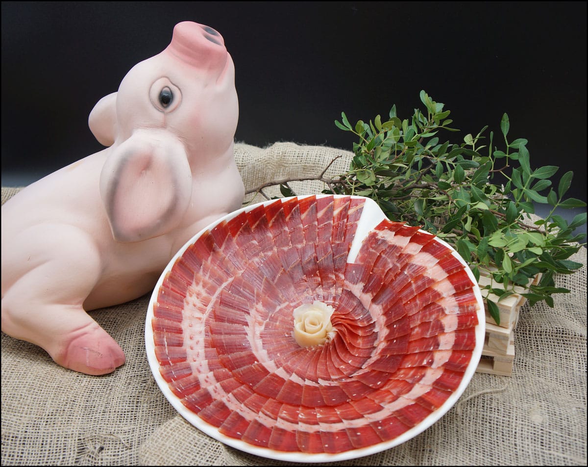 plato jamón 
